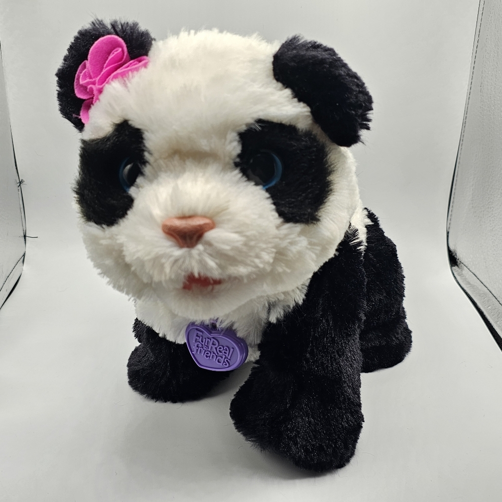 FurReal Friends Pom Pom My Baby Panda Bear Plush Interactive Hasbro 12” Fur Real